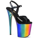 Svarta high heels 20 cm FLAMINGO-809RC platå high heels