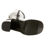 Svarta lackst�vlar 7,5 cm GOGO-300 h�gklackat damst�vlar f�r m�n