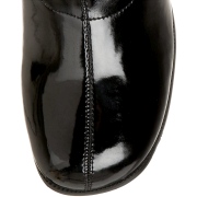 Svarta lackstövlar blockklack 5 cm - 70 tal hippie boots disco gogo knähöga stövlar