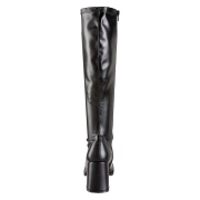 Svarta vinylst�vlar 7,5 cm GOGO-300 h�gkvinylat damst�vlar f�r m�n