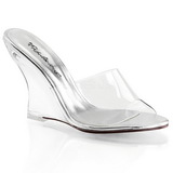 Transparent 10,5 cm LOVELY-401 Wedge Mules Shoes