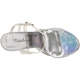 Transparent 11,5 cm CLEARLY-408MG Höga fest sandaler med klack