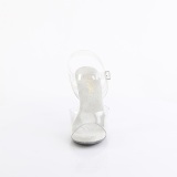 Transparent 11,5 cm CUPID-408 perspex hgklackat sandaler kvinnor