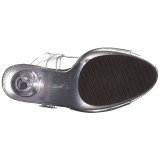Transparent 12,5 cm POISE-508 högklackade sandaletter