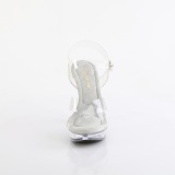 Transparent 13 cm COCKTAIL-507 plat hgklackat sandaler kvinnor