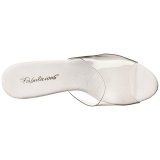 Transparent 13 cm Fabulicious LIP-101 Plat� Mules H�ga Klackar