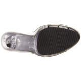 Transparent 13 cm Fabulicious LIP-101 Plat� Mules H�ga Klackar