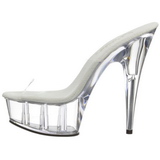 Transparent 15,5 cm Pleaser DELIGHT-601 Platform Mules Shoes