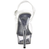 Transparent 15 cm Pleaser DELIGHT-608 H�ga Plat�sandaletter