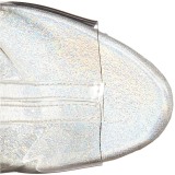 Transparent 15 cm STARDANCE-1018C-7 dam stövletter med platåsula klack