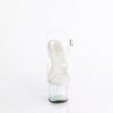 Transparent 18 cm ADORE-708HT Frgglada plat hgklackat sandaler kvinnor