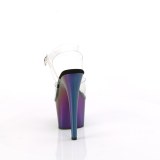 Transparent 18 cm ADORE-708HT Lila plat hgklackat sandaler kvinnor