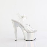 Transparent 18 cm ADORE-708HT Silver plat hgklackat sandaler kvinnor
