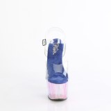 Transparent 18 cm ADORE-708HT bl plat hgklackat sandaler kvinnor