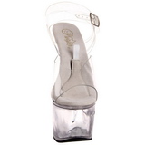 Transparent 18 cm TIPJAR-708-2 tip jar platform stripper high heel shoes
