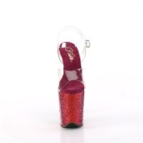 Transparent 20 cm FLAMINGO-808RBG glitter plat hgklackat skor