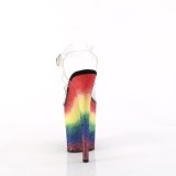 Transparent 20 cm FLAMINGO-808RG-04 glitter plat hgklackat skor