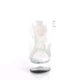 Transparent high heels 15 cm EXCITE-608 plat� high heels