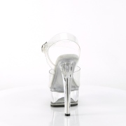 Transparent high heels 15 cm GLEAM-608 plat high heels