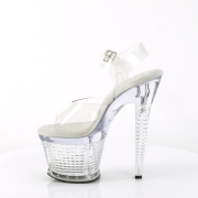 Transparent high heels 18 cm SPECTATOR-708 plat high heels