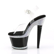Transparent high heels 18 cm SPECTATOR-708RS platå high heels