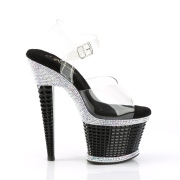 Transparent high heels 18 cm SPECTATOR-708RS platå high heels