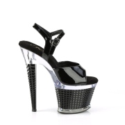 Transparent high heels 18 cm SPECTATOR-709 plat high heels