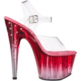Transparent high heels 18 cm STARDUST-708T plat high heels
