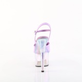 Transparent plat 18 cm ADORE-709HT Lavendel hgklackat sandaler kvinnor
