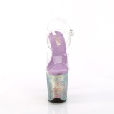 Transparent plat 20 cm FLAMINGO Lavendel hgklackat sandaler kvinnor