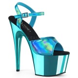 Turquoise 18 cm ADORE-709HGCH Hologram platform high heels shoes