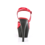 Tvåfärgad 15 cm Pleaser KISS-209 Höga sandaletter med klack