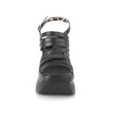 Vegan 11,5 cm DemoniaCult PACE-33 lolita sandaler med platå