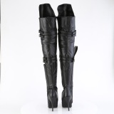 Vegan 13 cm SEDUCE-3080 lrhga boots fr mn och drag queens i svart