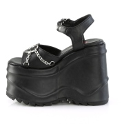 Vegan 15 cm Demonia WAVE-09 lolita platform wedge sandals