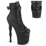 Vegan 20 cm RAPTURE-1032 ankle boots womens with skull heels