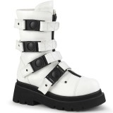 Vegan 6,5 cm RENEGADE-55 alternative ankle boots platform white
