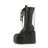 Vegan black 14 cm SWING-150 cyberpunk platform boots