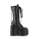 Vegan black 14 cm SWING-150 cyberpunk platform boots