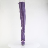 Vegan boots 18 cm SPECTATOR-3030 lila lrhga stvlar ppen t med klack og snrning