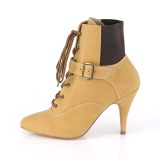 Vegan brun 10 cm DREAM-1022 ankel booties f�r m�n