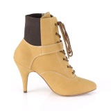 Vegan brun 10 cm DREAM-1022 ankel booties f�r m�n