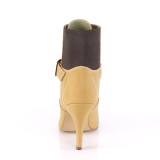 Vegan brun 10 cm DREAM-1022 ankel booties f�r m�n