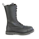 Vegan leather RIOT-14 demonia boots - unisex steel toe combat boots