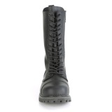 Vegan leather RIOT-14 demonia boots - unisex steel toe combat boots