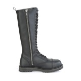 Vegan leather RIOT-20 demonia boots - unisex steel toe combat boots