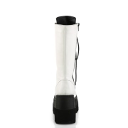 Vegan plat�st�vlar 11,5 cm SHAKER-72 goth sn�rst�vlar til kvinnor vit