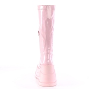 Vegan rosa 12 cm STOMP-200 cyberpunk wedge platåstövlar kilklack