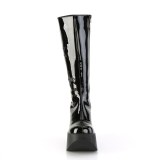 Vegan svart 13 cm DYNAMITE-218 emo punk wedge plat�st�vlar kilklack