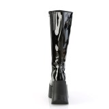 Vegan svart 13 cm DYNAMITE-218 emo punk wedge plat�st�vlar kilklack
